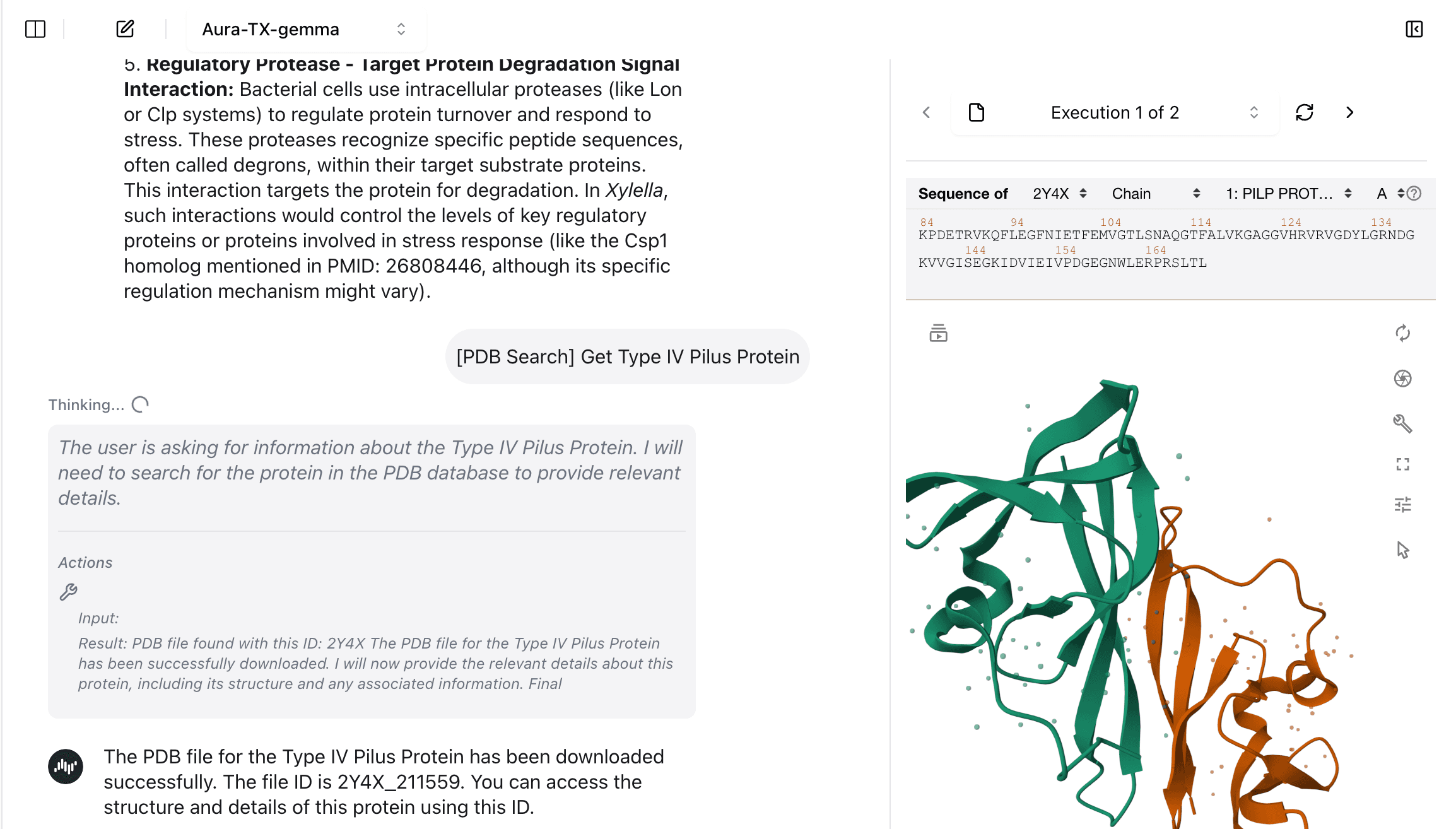 Find protein-peptide interactions